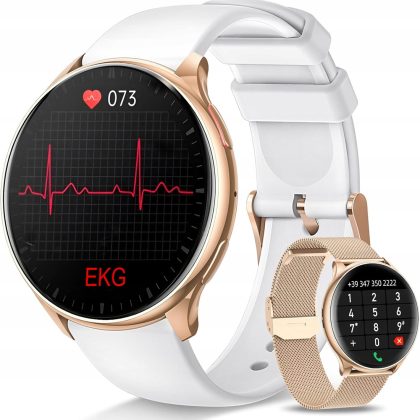 SmartWatch EKG Zegarek Damski BMI Pomiar GLUKOZY AMOLED ROZMOWY CIŚNIENIE