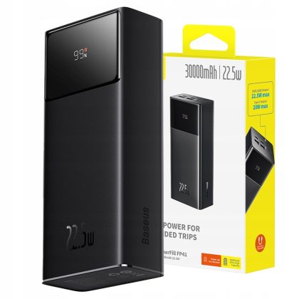 BASEUS POWER BANK MOCNY SZYBKI POJEMNY 30000MAH USB-C PD 22.5W BEZPIECZNY