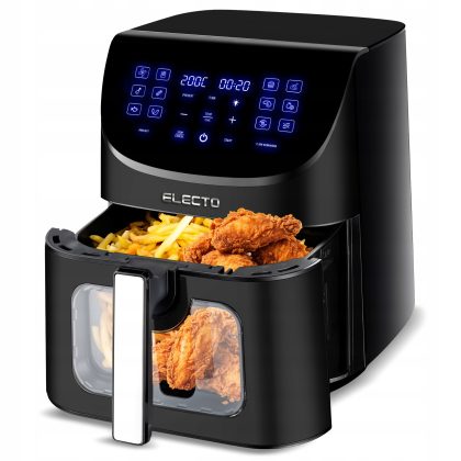 FRYTKOWNICA BEZTŁUSZCZOWA AIR FRYER FRYTOWNICA DUŻA 8L 2000W DUŻA MISA XL