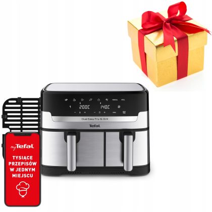 Frytkownica beztłuszczowa Tefal Grill EY905D 8.3l dwukomorowa Air Fryer